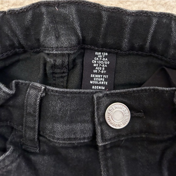 H&M Black Skinny Fit Denim Jeans Size 7 - Picture 3 of 4
